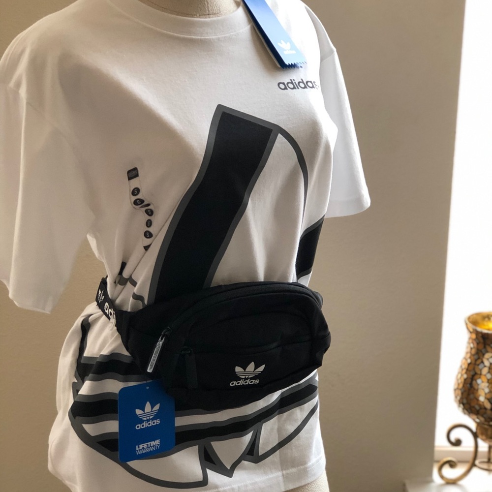 Brand new Adidas shirt and Fanny pack